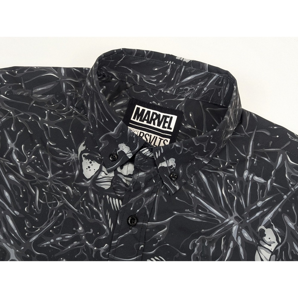 RSVLTS Marvel We Are Venom Mens LG Short Sleeve Black Gray Stretch Comics